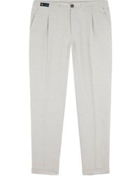 Paul & Shark - Pleated Cotton Trousers - Lyst