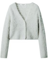 Maison Kitsuné - Brushed-Knit Cropped Cardigan - Lyst