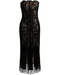 Elie Saab - Robe À Perles Brodées Et Franges - Lyst