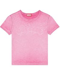 DIESEL - Graphic-Print Pigment-Dyed T-Shirt - Lyst