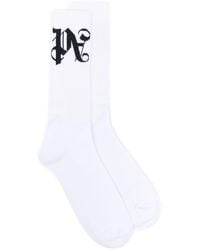 Palm Angels - Logo-print Cotton-blend Socks - Lyst