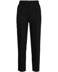 Elie Saab - Sequinned High-waist Cropped Trousers - Lyst