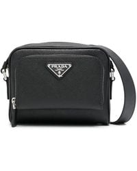 Prada - Borsa Messenger Con Logo - Lyst