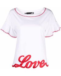 Love Moschino - T-Shirt mit Applikation - Lyst
