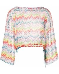 Missoni - Zigzag-print Cropped Top - Lyst