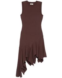 Sandro - Robe Courte Asymétrique À Volants - Lyst