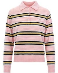 Fiorucci - Angels Patch Striped Long-Sleeve Polo Shirt - Lyst