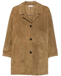 The Row - Damir Suede Button-Up Coat - Lyst