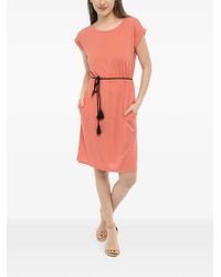Woolrich - Tassel-Detail Elasticated-Waist Midi Dress - Lyst