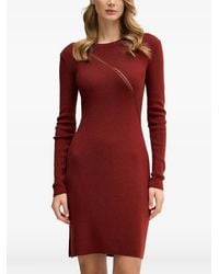 Sisley - Long-Sleeve Crew-Neck Mini Dress - Lyst