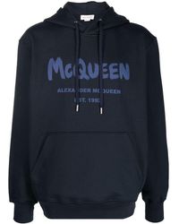 Alexander McQueen - Sudadera con capucha y logo estampado - Lyst