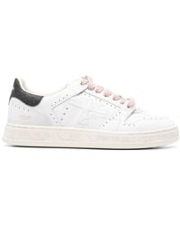 Premiata - Perforated Leather Sneakers - Lyst