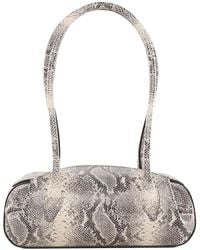Yuzefi - Mini Oyster Embossed-Snakeskin Shoulder Bag - Lyst