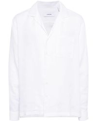 Lardini - Spread-collar Flax Shirt - Lyst