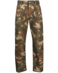 Moschino - Graphic-print Cotton Cropped Trousers - Lyst