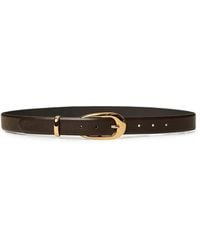 Twinset - Leather Belt With Oval Buckle - Lyst