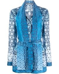 Alberta Ferretti - ベルテッド ジャケット - Lyst