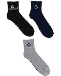 Converse - Logo-Print Three Pack Socks (Set Of Three) - Lyst