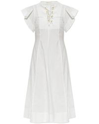 Ulla Johnson - Odessa Ruffled-Sleeve Midi Dress - Lyst
