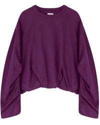 Dries Van Noten アシンメトリー ジッパー スウェットシャツ ブラック