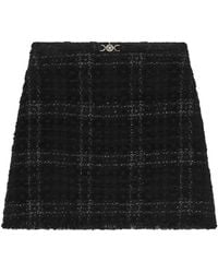 Versace - Check-Pattern Mini Skirt - Lyst