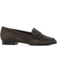 Aeyde - Aldous Suede Penny Loafers - Lyst