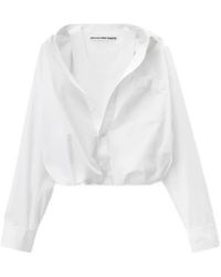 Alexander Wang - Layered Cropped Tank Top And Shirt - Lyst