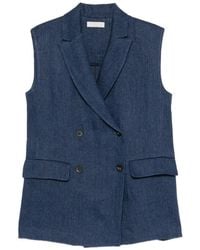 Antonelli - Double-Breasted Sleeveless Blazer - Lyst