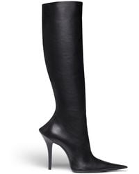Balenciaga - Pointed-toe Knee-high Boots - Lyst