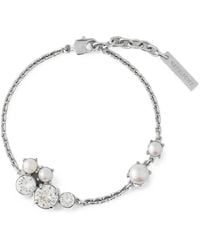 Givenchy - Bracelet Crystal Pearl En Métal, Cristaux Et Perles - Lyst