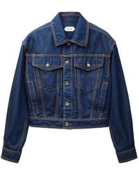 Versace - Chaqueta Vaquera Con Costuras En Contraste - Lyst