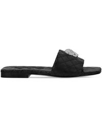 Philipp Plein - Skull-Embellished Quilted Leather Slides - Lyst