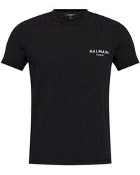 Balmain - Logo-print Crew-neck T-shirt - Lyst