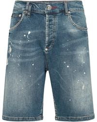 Philipp Plein - Denim Shorts Formentera Skull - Lyst