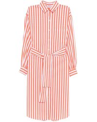 Caliban - Striped Tie Midi Dress - Lyst