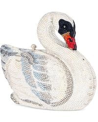 Judith Leiber - Swan Odette Crystal-Embellished Mini Bag - Lyst