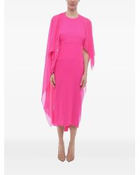 Stephan Janson - Cosima Batwing-Sleeve Silk Midi Dress - Lyst