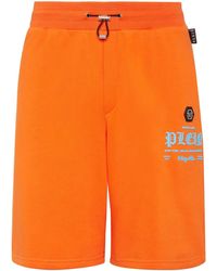 Philipp Plein - Logo-Print Track Shorts - Lyst
