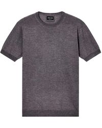 Giorgio Armani - Pullover mit kurzen Ärmeln - Lyst
