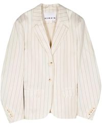 Remain - Drapy Pinstriped Single-Breasted Blazer - Lyst