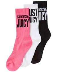 Juicy Couture - Logo-Jacquard Ribbed Socks (Set Of Three) - Lyst