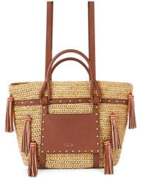 CAMILLA - Tassel-Embellished Raffia Tote Bag - Lyst