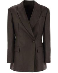 Brunello Cucinelli - Double-Breasted Blazer - Lyst