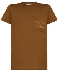 Max Mara - Camiseta con logo estampado - Lyst