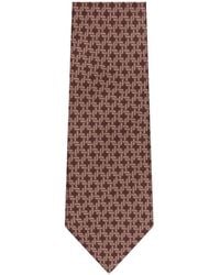 Fursac - Geometric-Pattern Silk Tie - Lyst