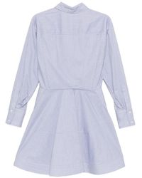 Stella McCartney Leilani Belted Shirt-dress in Gray | Lyst