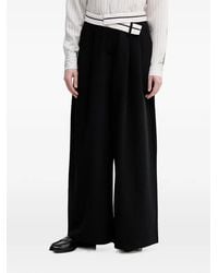 Sisley - Pleated Wide-Leg Trousers - Lyst