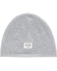 Acne Studios - Cashmere Beanie With Logo - Lyst
