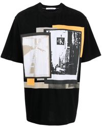 Calvin Klein - Gelaagd Katoenen T-shirt - Lyst