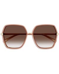 Chloé - Geometric Ch0262S Sunglasses - Lyst